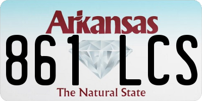 AR license plate 861LCS