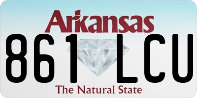 AR license plate 861LCU