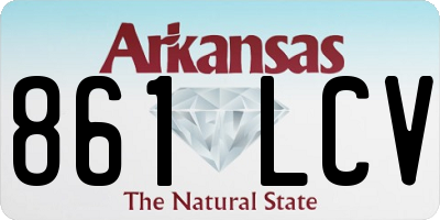 AR license plate 861LCV