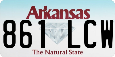 AR license plate 861LCW