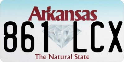 AR license plate 861LCX