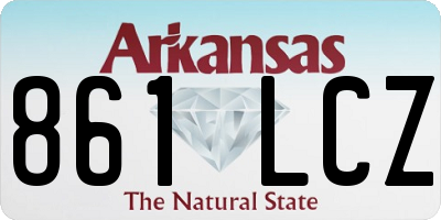 AR license plate 861LCZ