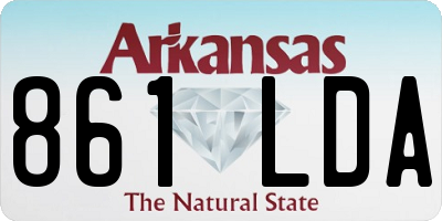AR license plate 861LDA