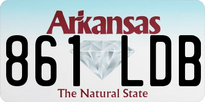 AR license plate 861LDB