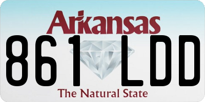 AR license plate 861LDD