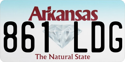 AR license plate 861LDG