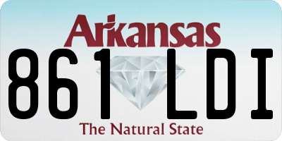 AR license plate 861LDI
