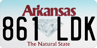 AR license plate 861LDK