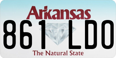AR license plate 861LDO