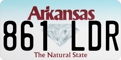 AR license plate 861LDR