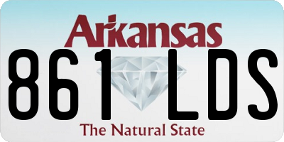 AR license plate 861LDS