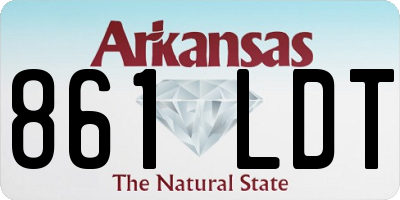 AR license plate 861LDT
