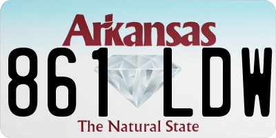AR license plate 861LDW