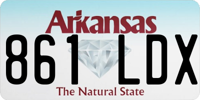 AR license plate 861LDX