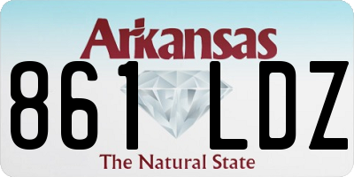 AR license plate 861LDZ