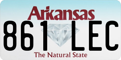 AR license plate 861LEC