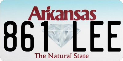 AR license plate 861LEE
