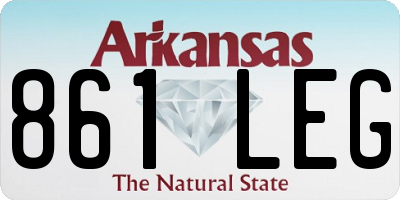 AR license plate 861LEG