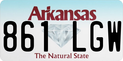 AR license plate 861LGW
