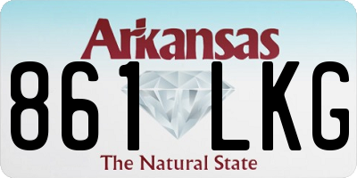 AR license plate 861LKG