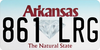 AR license plate 861LRG