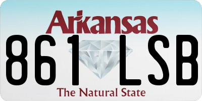 AR license plate 861LSB
