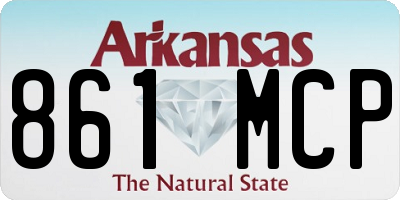 AR license plate 861MCP