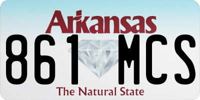 AR license plate 861MCS