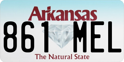 AR license plate 861MEL
