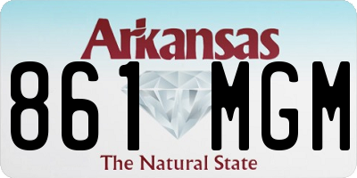 AR license plate 861MGM