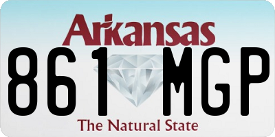 AR license plate 861MGP