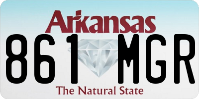 AR license plate 861MGR