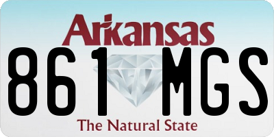 AR license plate 861MGS