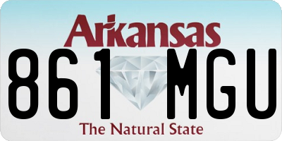 AR license plate 861MGU