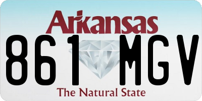 AR license plate 861MGV