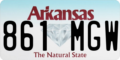 AR license plate 861MGW