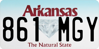 AR license plate 861MGY
