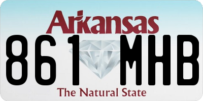 AR license plate 861MHB