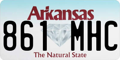AR license plate 861MHC