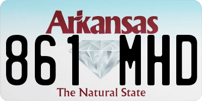 AR license plate 861MHD