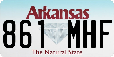 AR license plate 861MHF