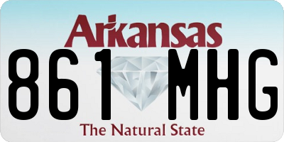 AR license plate 861MHG