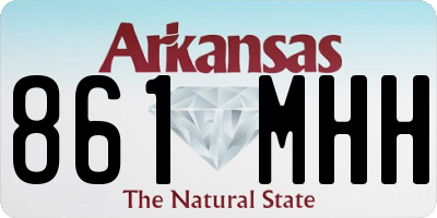 AR license plate 861MHH