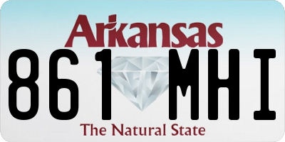 AR license plate 861MHI