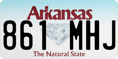 AR license plate 861MHJ