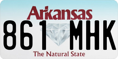 AR license plate 861MHK