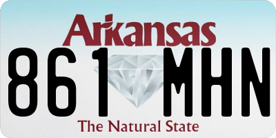 AR license plate 861MHN