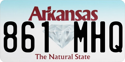 AR license plate 861MHQ