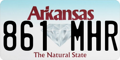 AR license plate 861MHR