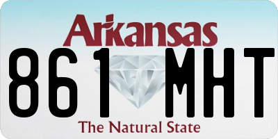AR license plate 861MHT